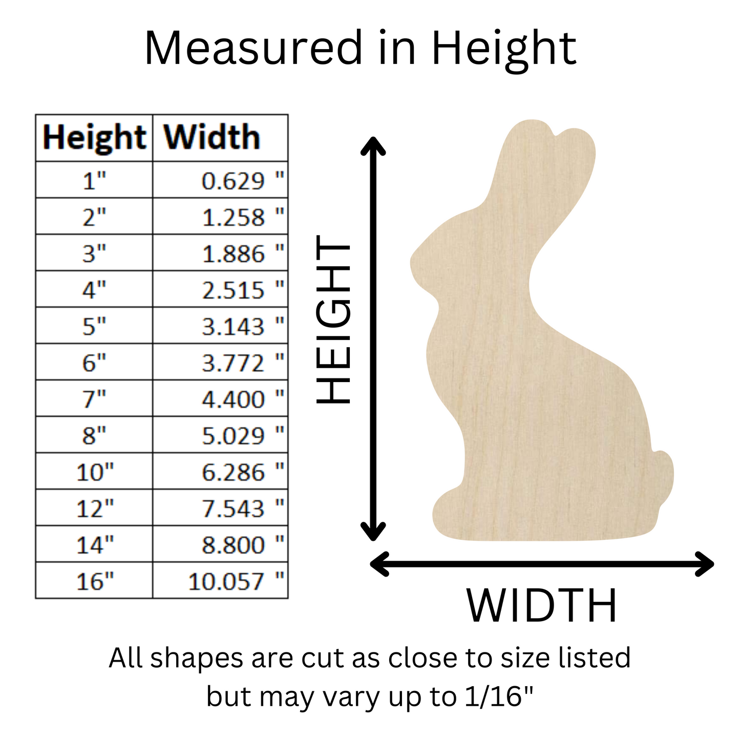 Wooden Chocolate Bunny Shape- DIY Craft