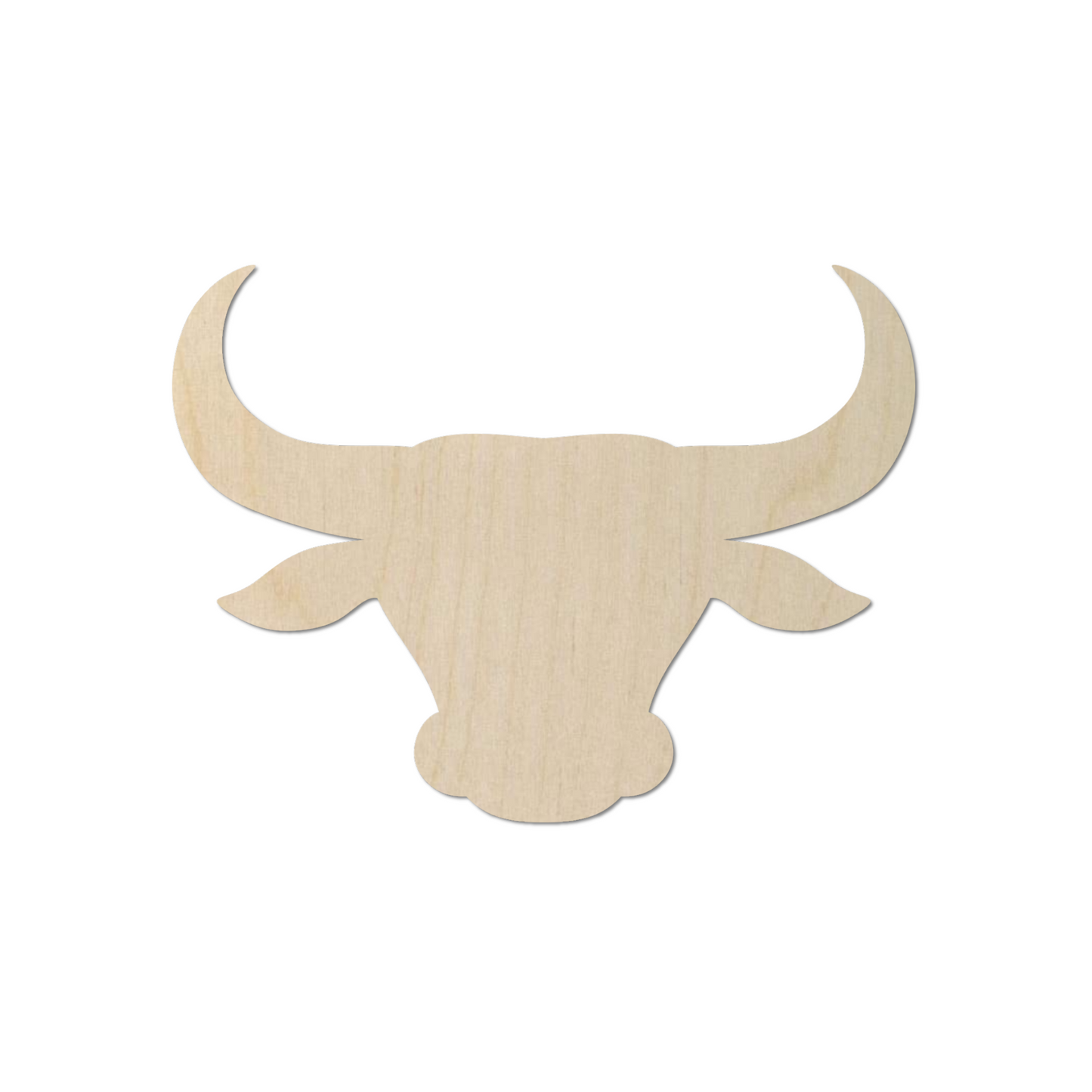 Wooden Bull Head Shape - DIY Craft Cutout