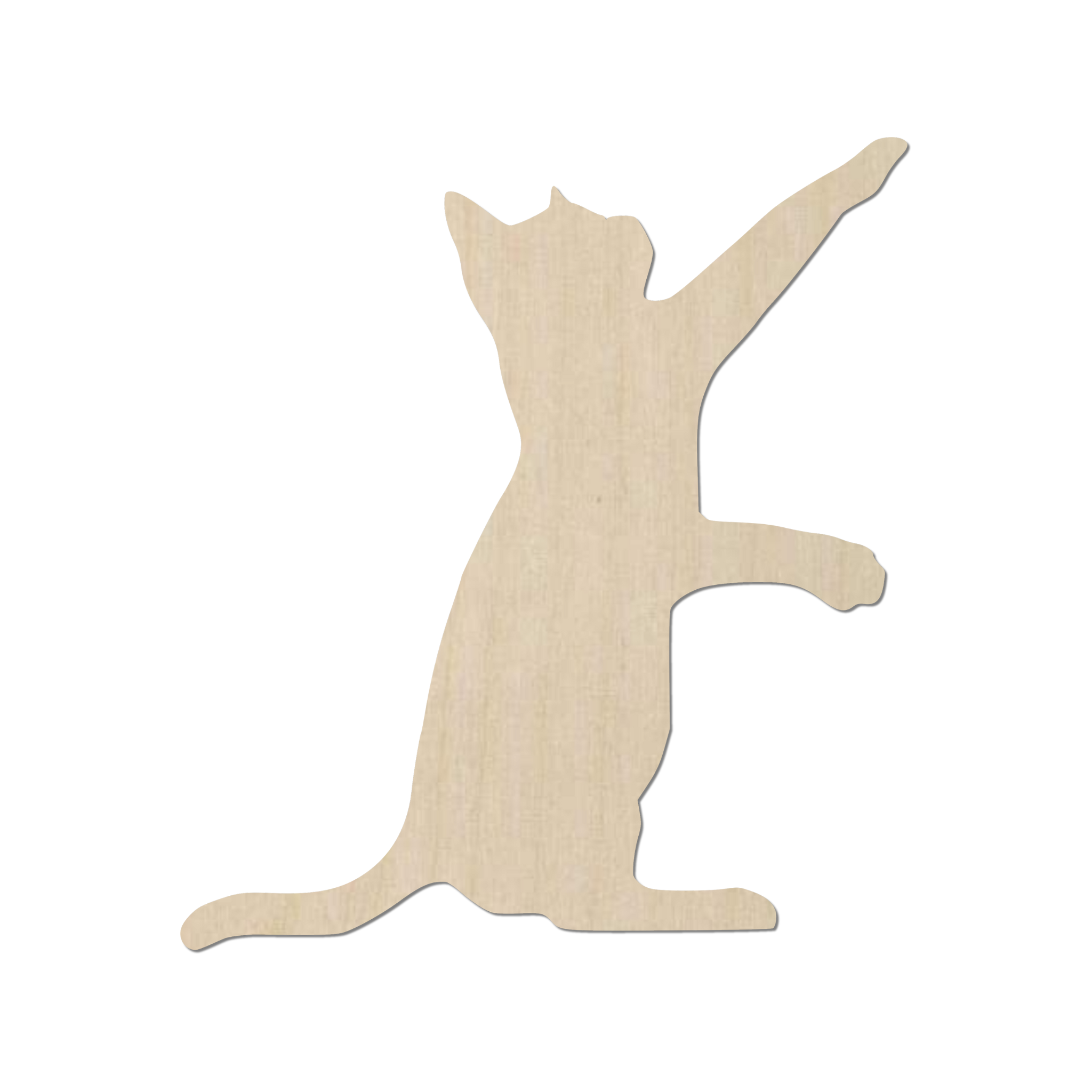 Wooden Playful Cat Reaching Shape- DIY Craft – Hoosier Blanks