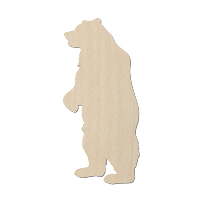 Wooden Standing Bear Shape- DIY Craft