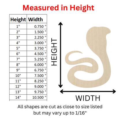 Wooden Cobra Shape Cutout