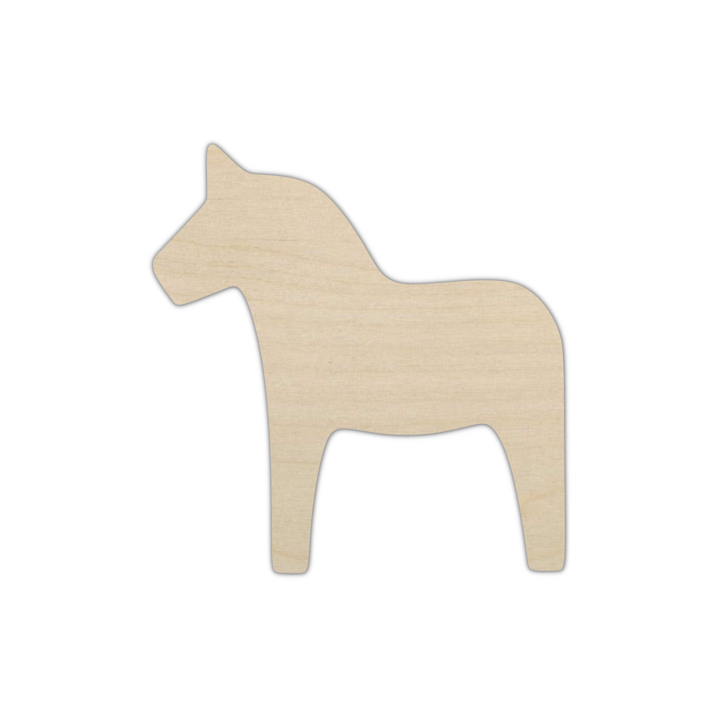 Wooden Dala Horse Cutout Shape