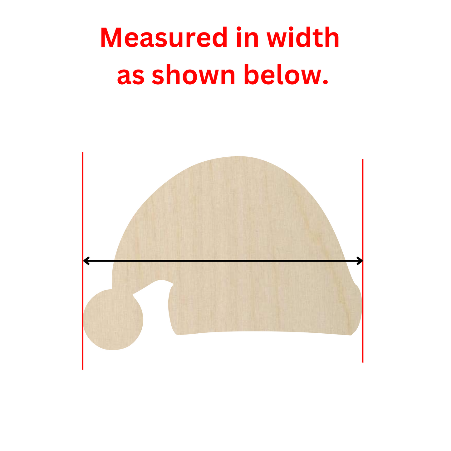 Wooden Santa Hat Shape- DIY Craft