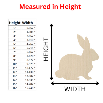 Wooden Rabbit Shape - DIY Craft Cutout