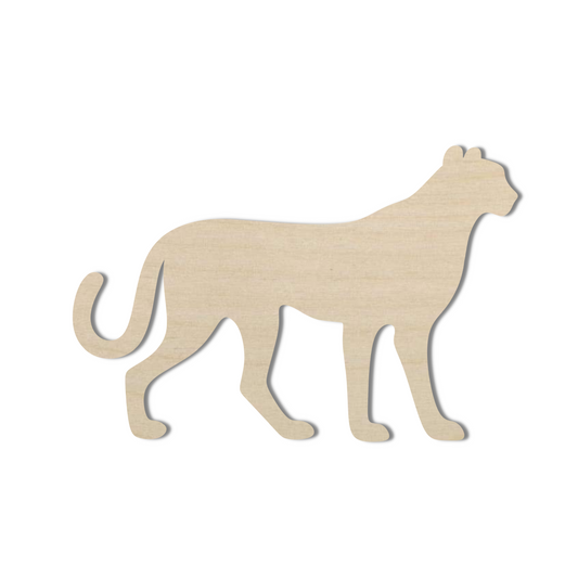 Wooden Cheetah Shape 02 - DIY Craft