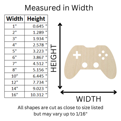 Wooden XBox Gaming Controller Shape - DIY Craft