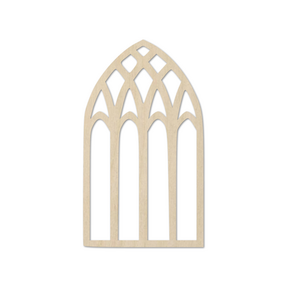 Wooden Cathedral Window Shape  - DIY Craft