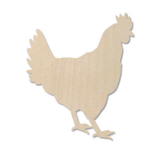 Wooden Chicken Shape   - DIY Craft