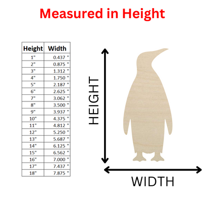 Wooden Penguin Shape Cutout