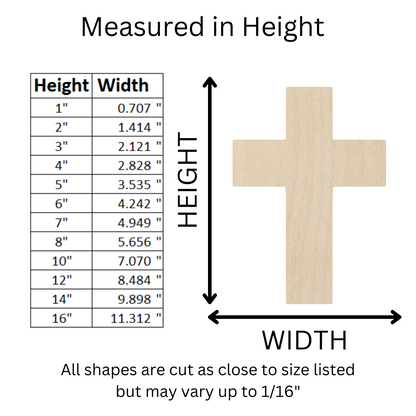 Wooden Cross Shape - DIY Craft