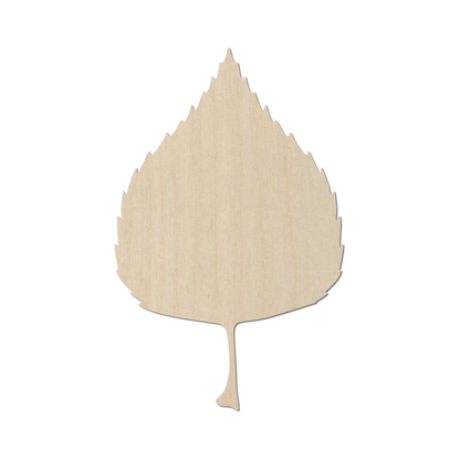 Wooden Birch Leaf Shape   - DIY Craft