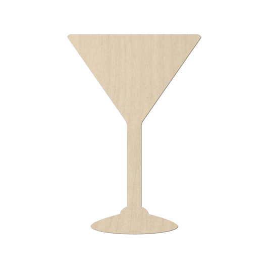 Wooden Martini Glass Shape - DIY Craft