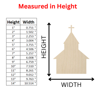 Wooden Church Shape- DIY Craft