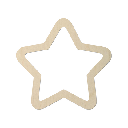 Wooden Star Outline Shape- DIY Craft