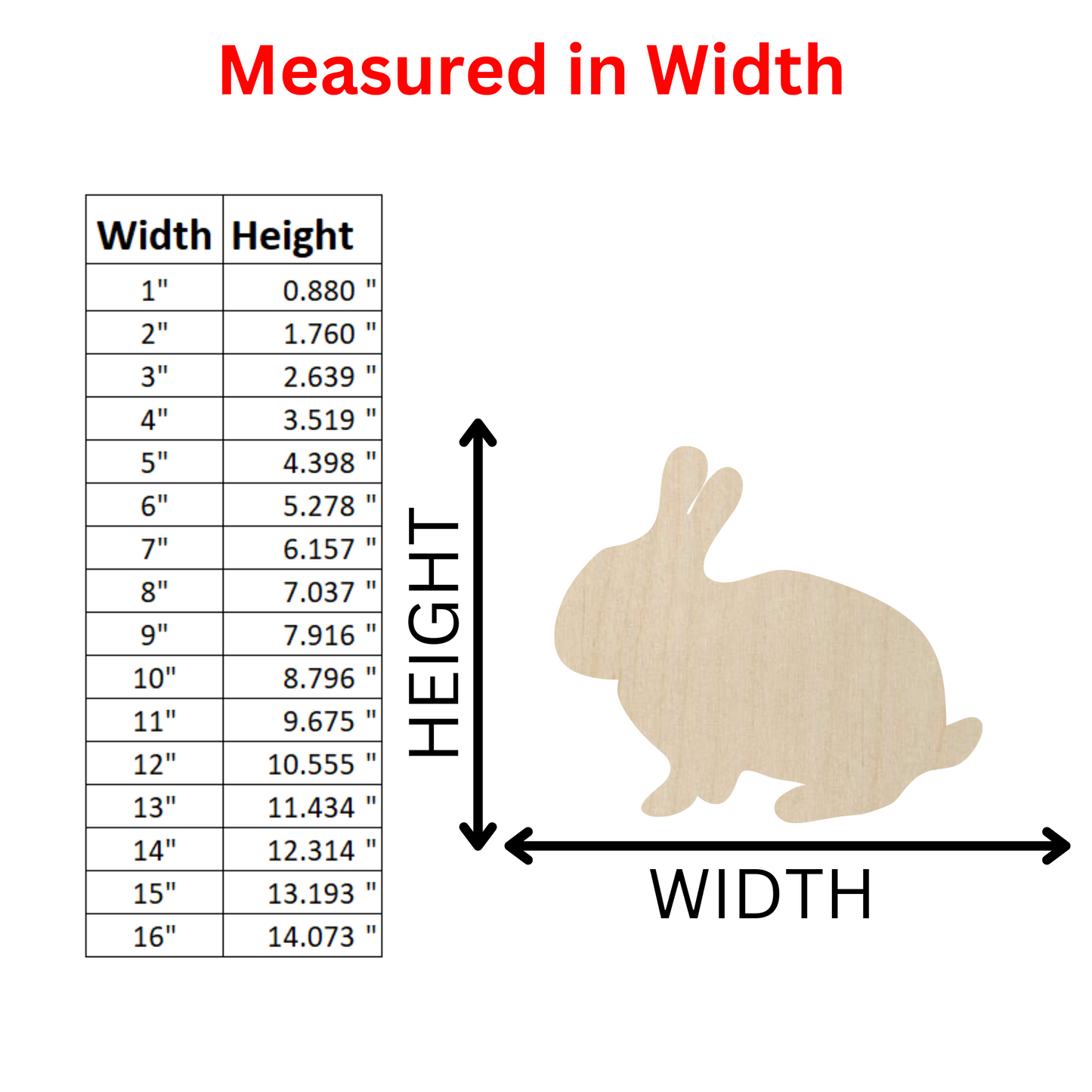 Wooden Rabbit Shape 02 - DIY Craft Cutout