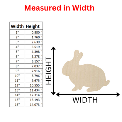 Wooden Rabbit Shape 02 - DIY Craft Cutout