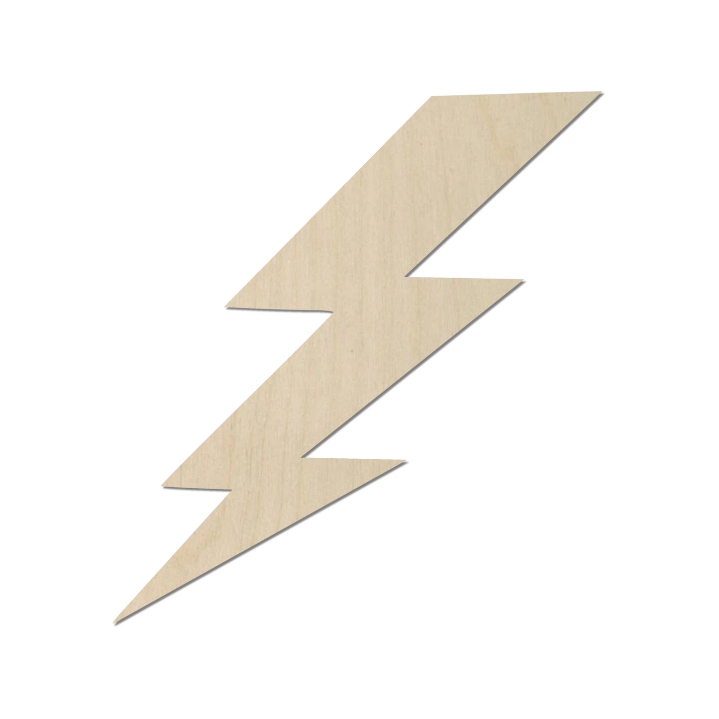 Wooden Lightning Bolt Shape  - DIY Craft