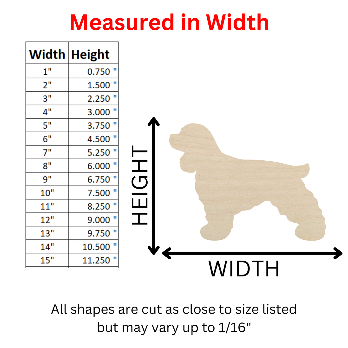 Wooden Cocker Spaniel Shape- DIY Craft