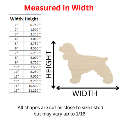 Wooden Cocker Spaniel Shape- DIY Craft