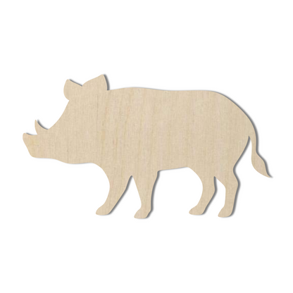 Wooden Boar Pig Shape - DIY Craft