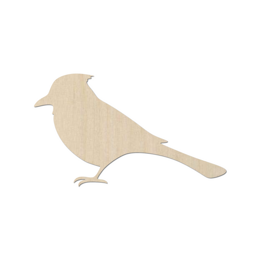 Wooden Blue Jay Bird Shape - DIY Craft