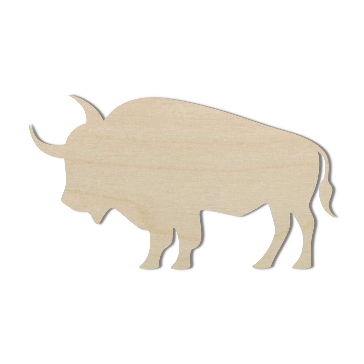 Wooden Buffalo Shape - DIY Craft Cutout