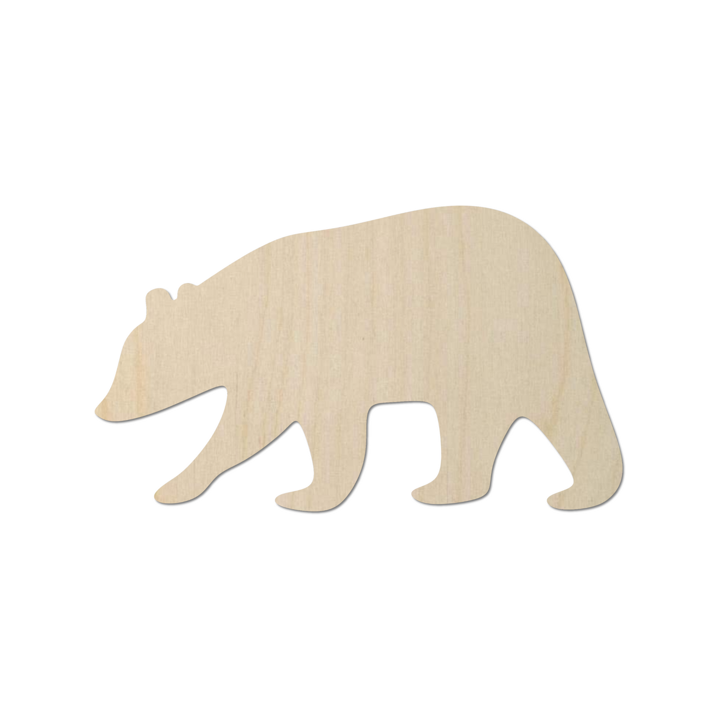 Wooden Brown Bear Shape- DIY Craft