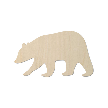 Wooden Brown Bear Shape- DIY Craft