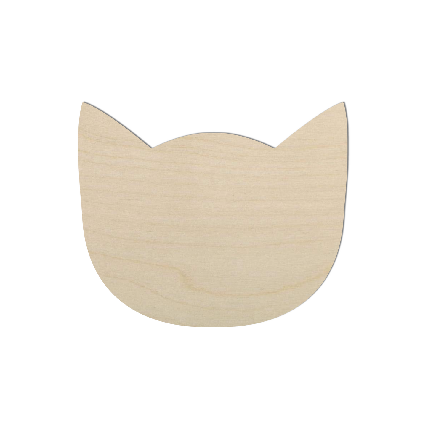 Wooden Cat Head Shape  - DIY Craft