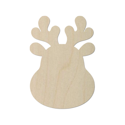 Wooden Reindeer Head Shape- DIY Craft