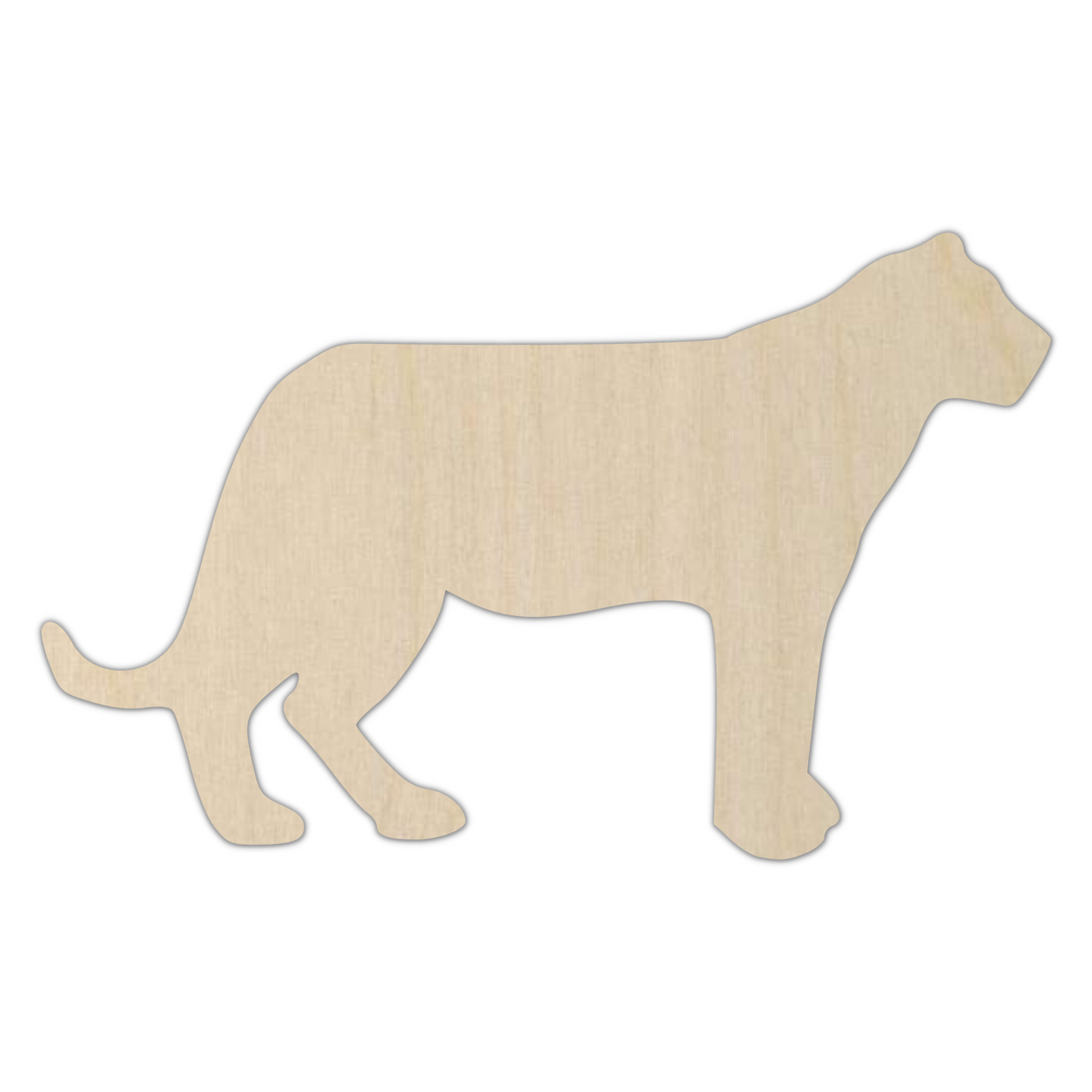 Wooden Cheetah Shape - DIY Craft Cutout