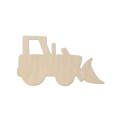 Wooden Bulldozer Shape - DIY Craft