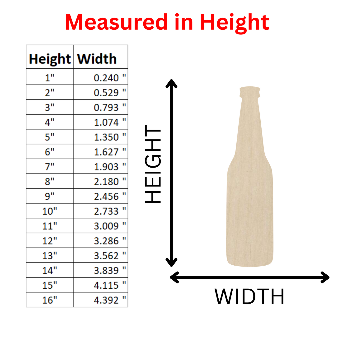 Wooden Beer Bottle Shape - DIY Craft