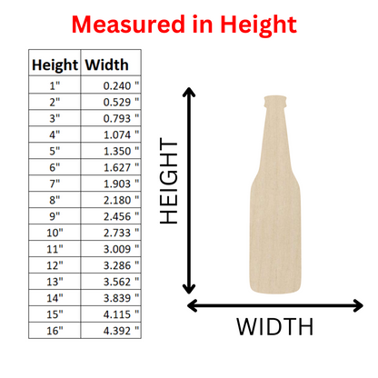 Wooden Beer Bottle Shape - DIY Craft