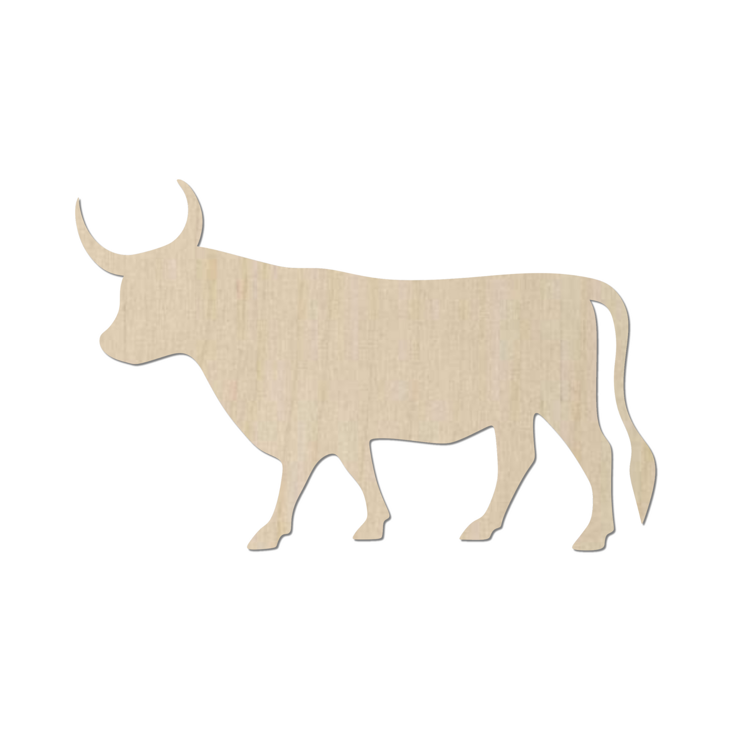 Wooden Bull Shape - DIY Craft Cutout