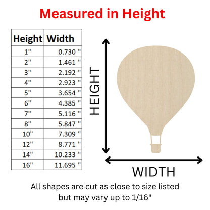 Wooden Hot Air Balloon Shape- DIY Craft