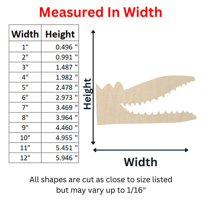 Wooden Alligator Head Shape Cutout