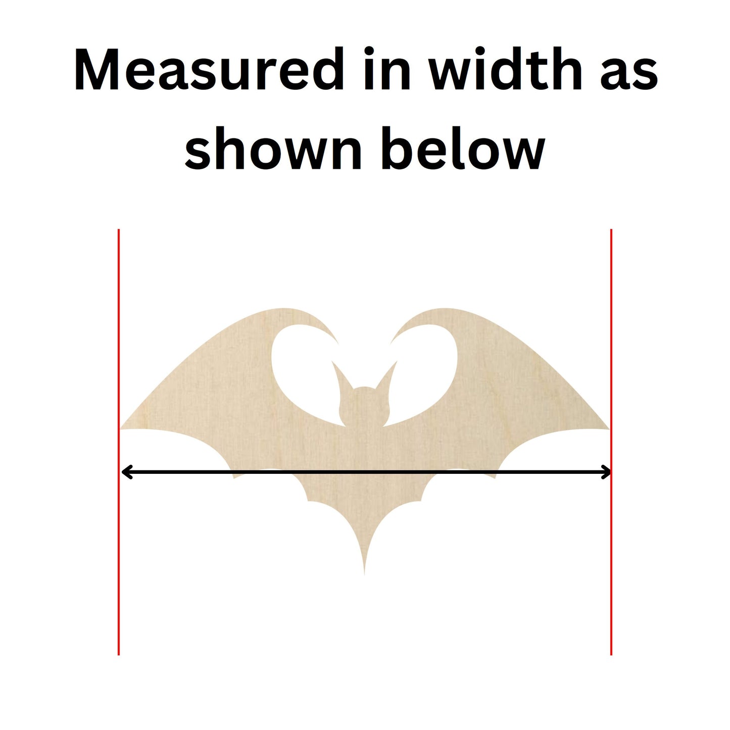 Wooden Bat Shape 03- DIY Craft