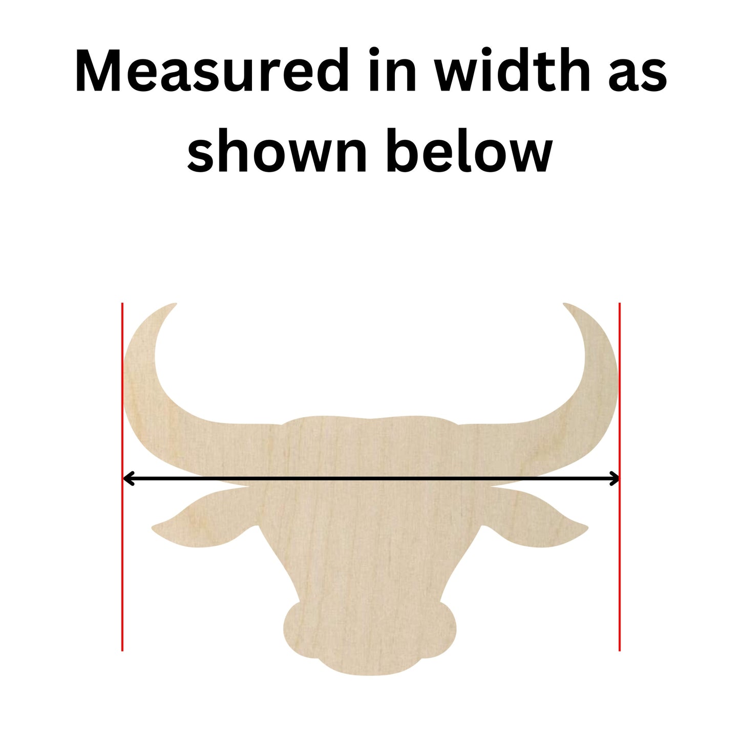 Wooden Bull Head Shape - DIY Craft Cutout