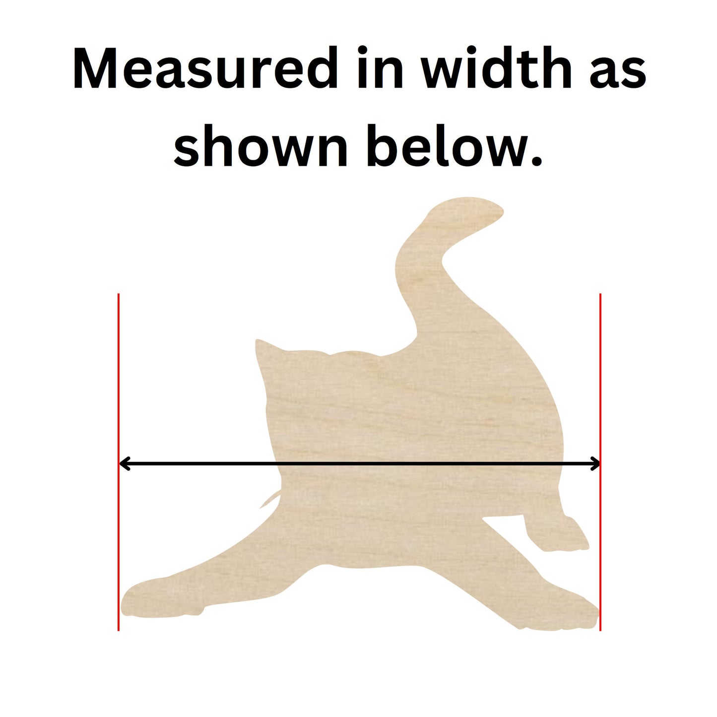 Wooden Playing Kitten Shape  - DIY Craft