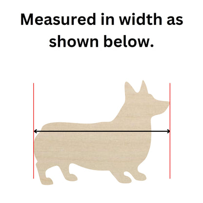 Wooden Corgi Dog Shape  - DIY Craft