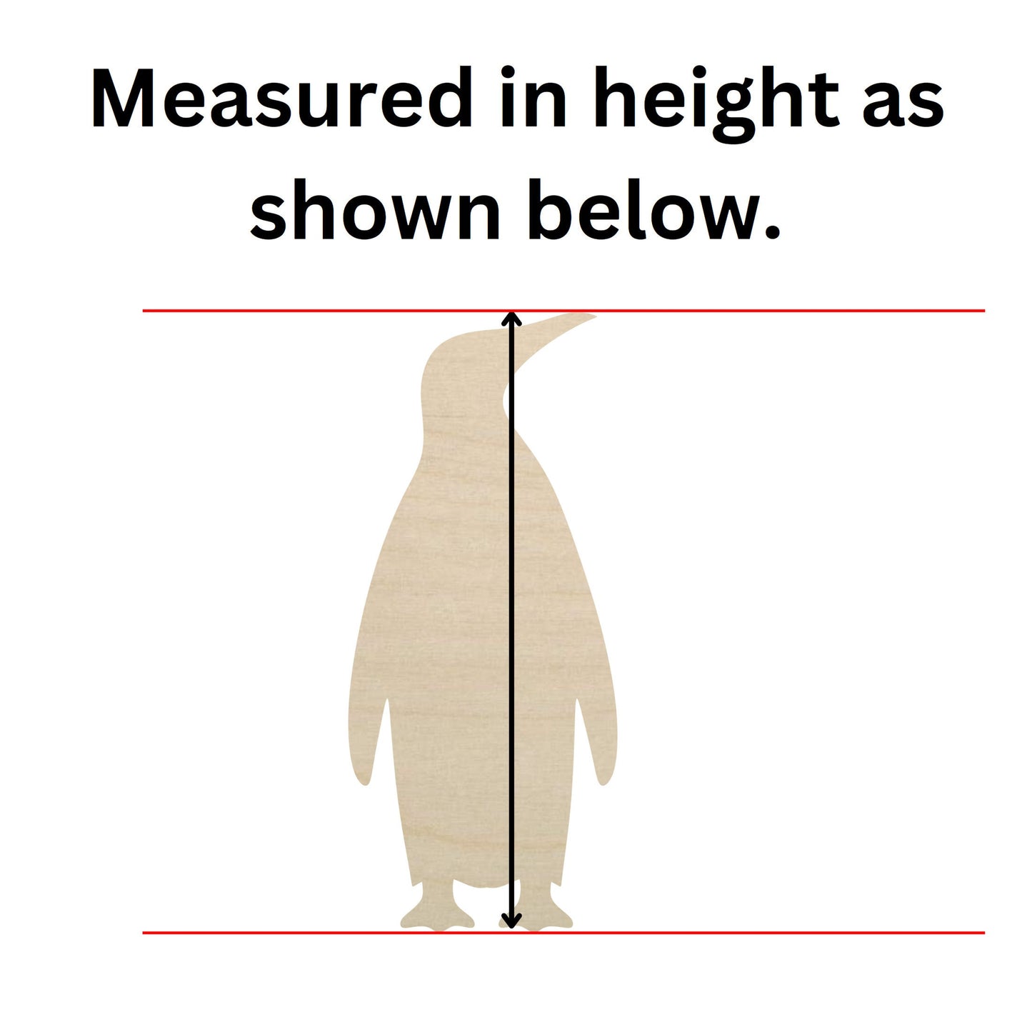 Wooden Penguin Shape Cutout