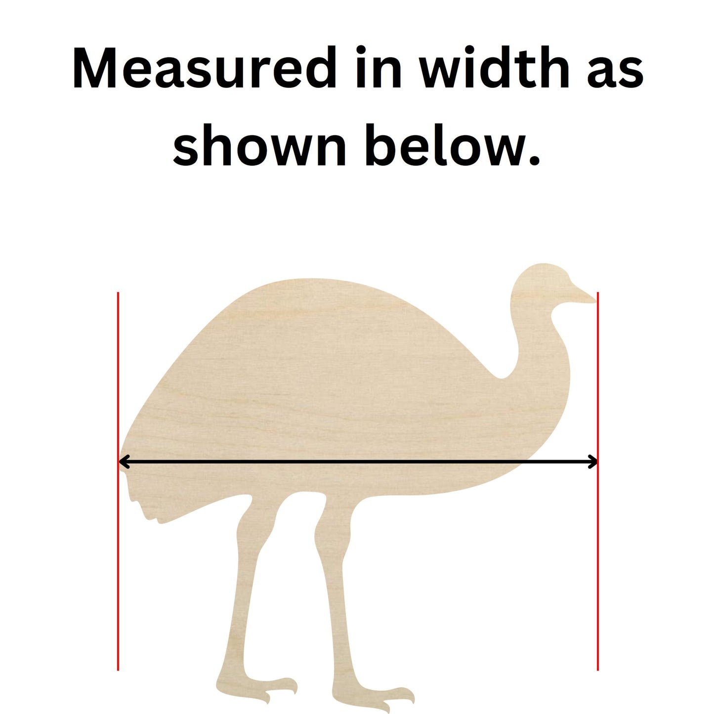 Wooden Emu Shape Cutout