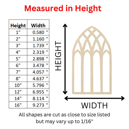 Wooden Cathedral Window Shape  - DIY Craft