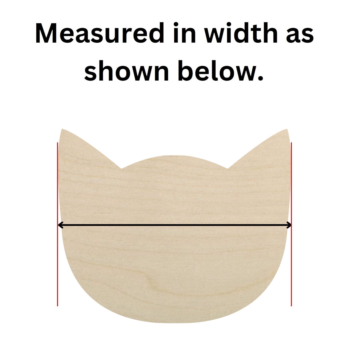 Wooden Cat Head Shape  - DIY Craft