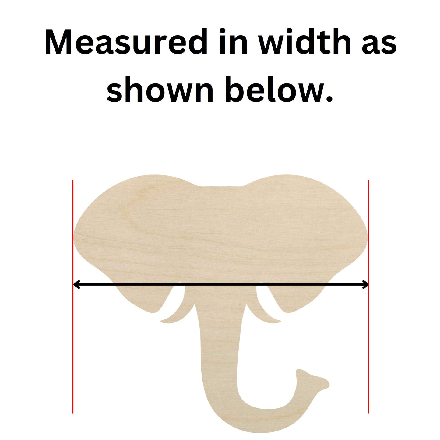 Wooden Elephant Head Shape Cutout