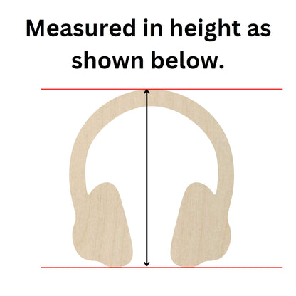 Wooden Headphones Shape | Craft Supplies | Wooden Cutout | DIY Craft Cut Out