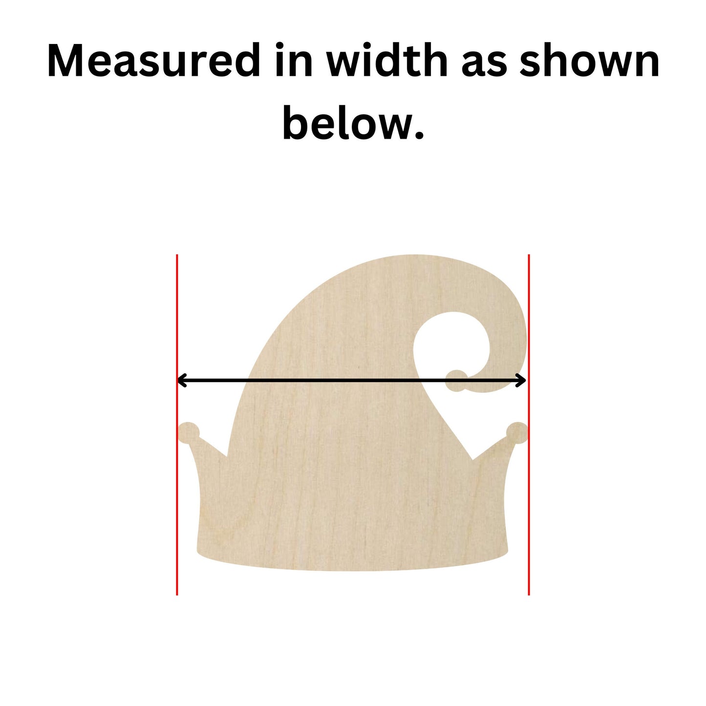 Wooden Elf Hat Shape - DIY Craft