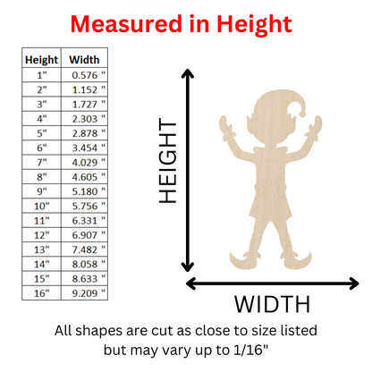 Wooden Elf Shape - DIY Craft