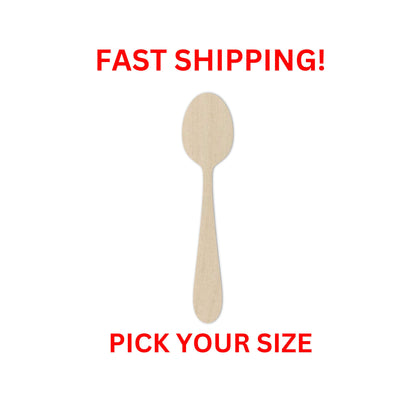 Wooden Spoon Shape | Craft Supplies | Wooden Cutout | Dining Room Decor